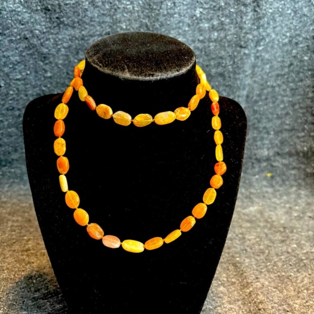 Beautiful Deep Citrine Beaded Necklace